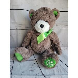 Animal Adventure Sweet Sprouts Bear Plush Green Feet Snowflake 16 Inch 2015 Toy